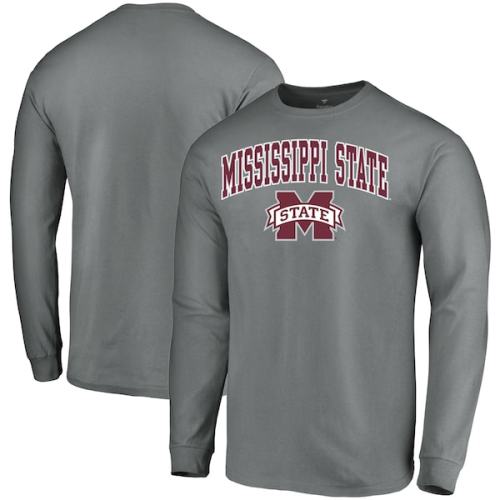 Mississippi State Bulldogs Fanatics Branded Campus Logo Long Sleeve T-Shirt - Charcoal