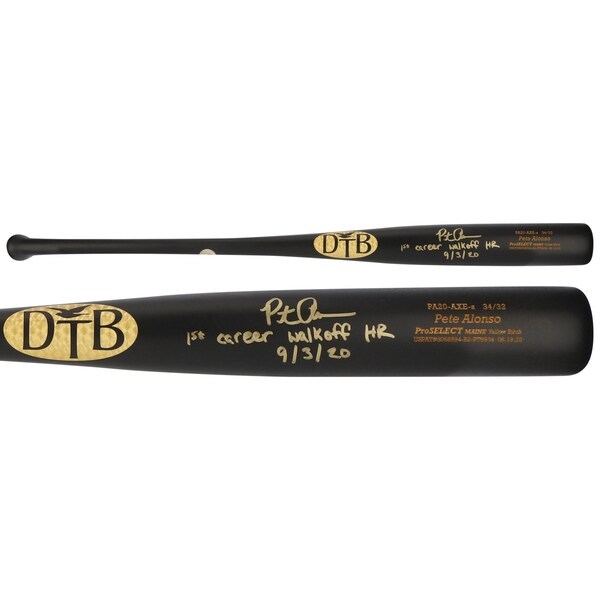 Pete Alonso New York Mets Fanatics Authentic Autographed Dovetail Axe Game Model ProSELECT Bat with "1ST Career Walk-Off HR, 9/3/20" Inscription - Limited Edition of 20