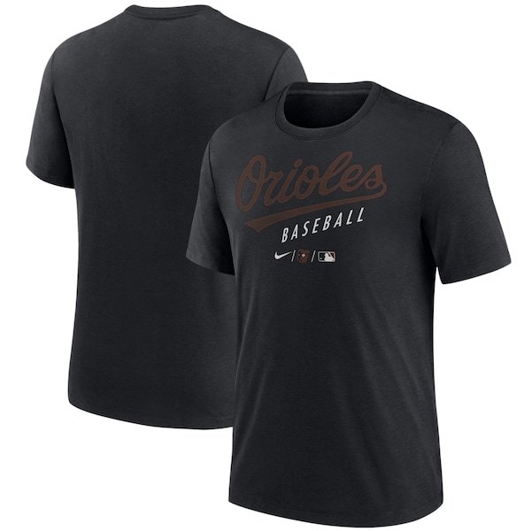 Baltimore Orioles Nike Authentic Collection Early Work Tri-Blend T-Shirt - Black