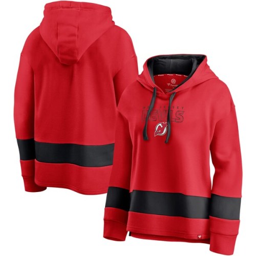 New Jersey Devils Fanatics Branded Women's Colors of Pride Colorblock Pullover Hoodie - Red/Black