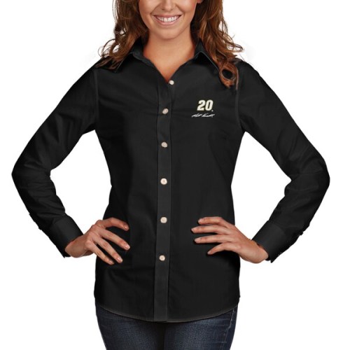 Matt Kenseth Antigua Women's Dynasty Button-Down Woven Shirt - Black