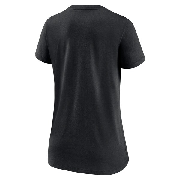 Washington Commanders Nike Women's Tri-Blend V-Neck T-Shirt - Heathered Black