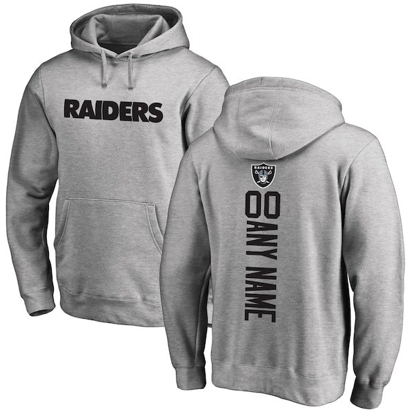 Las Vegas Raiders NFL Pro Line by Fanatics Branded Personalized Playmaker Pullover Hoodie - Heather Gray