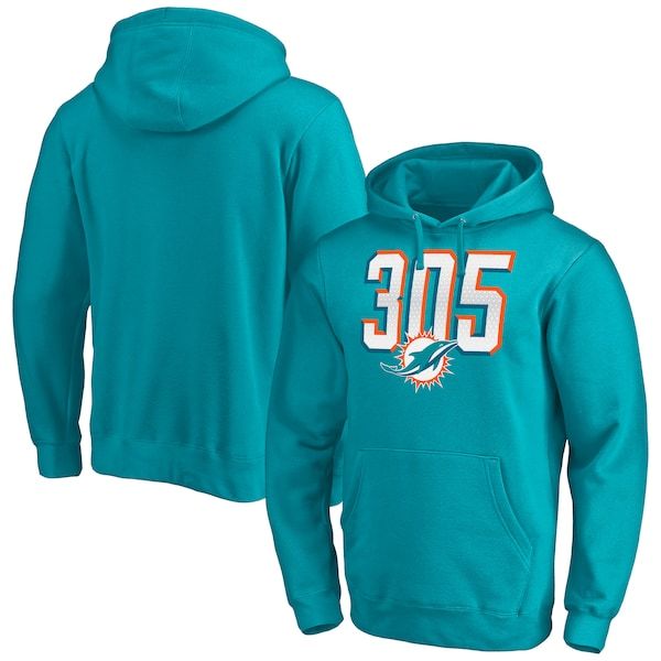 Miami Dolphins Fanatics Branded Hometown Collection 305 Pullover Hoodie - Aqua