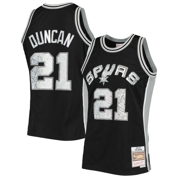 Tim Duncan San Antonio Spurs Mitchell & Ness 1998-99 Hardwood Classics 75th Anniversary Diamond Swingman Jersey - Black