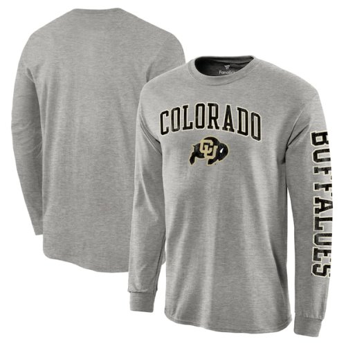 Colorado Buffaloes Fanatics Branded Distressed Arch Over Logo Long Sleeve Hit T-Shirt - Gray