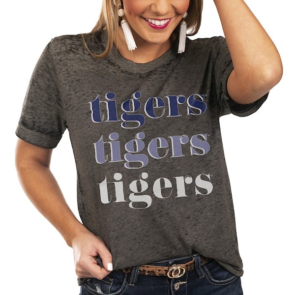 Memphis Tigers Women's Better Than Basic Gameday Boyfriend T-Shirt - Charcoal