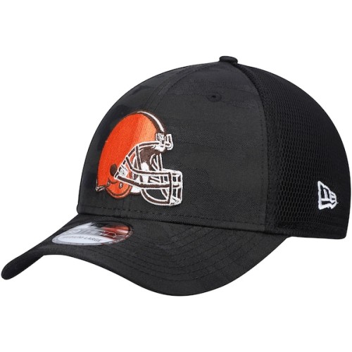 Cleveland Browns New Era Camo Tone 39THIRTY Flex Hat - Black