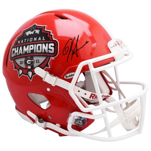 Kirby Smart Georgia Bulldogs Fanatics Authentic Autographed Riddell 2021 College Football Playoff Champions Speed Authentic Helmet