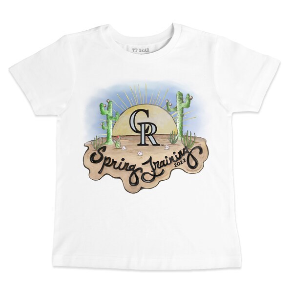 Colorado Rockies Tiny Turnip Infant 2022 Spring Training T-Shirt - White