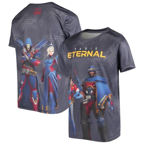 Paris Eternal Youth Fight as One Sublimated T-Shirt - Steel