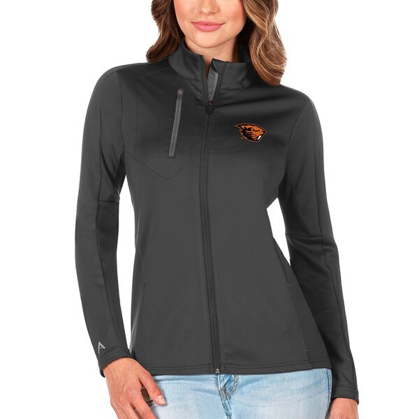 Oregon State Beavers Antigua Women's Generation Full-Zip Jacket - Graphite/Silver