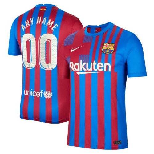 Barcelona Nike 2021/22 Home Replica Custom Jersey - Blue