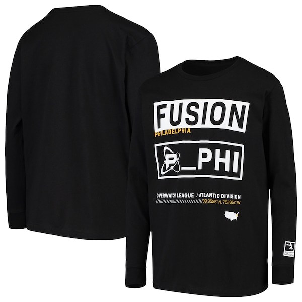 Philadelphia Fusion Youth Overwatch League Double Down Long Sleeve T-Shirt - Black