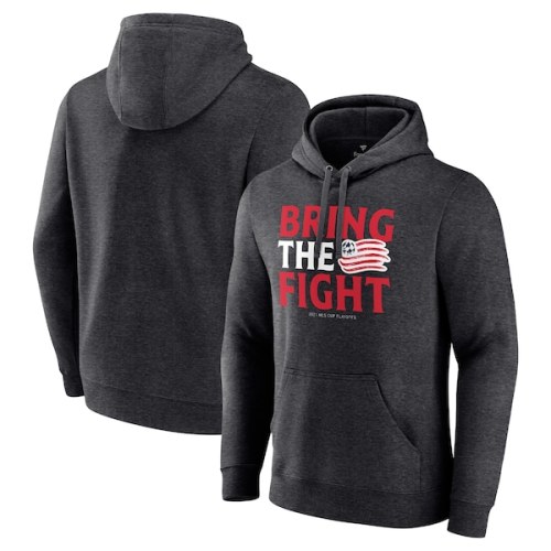 New England Revolution Fanatics Branded 2021 MLS Cup Playoffs Bound Statement Pullover Hoodie - Charcoal
