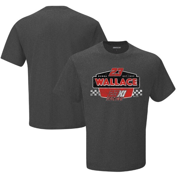 Bubba Wallace Checkered Flag Vintage Duel T-Shirt - Heather Charcoal