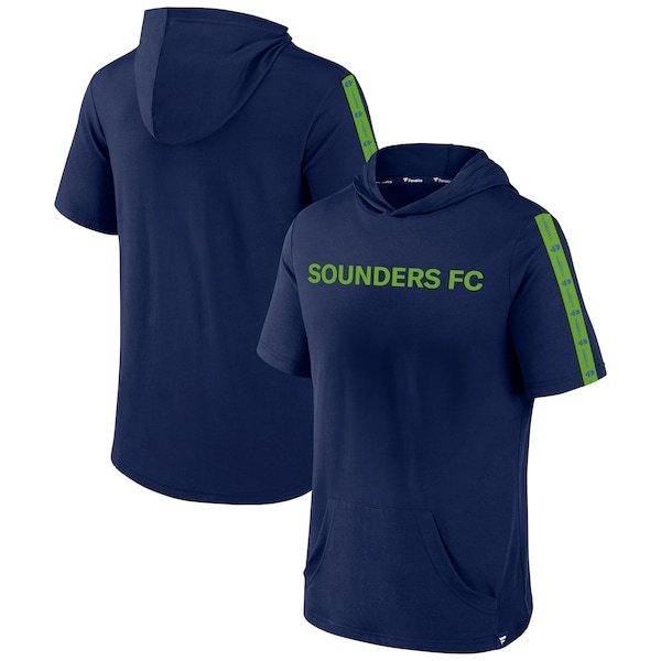 Seattle Sounders FC Fanatics Branded Definitive Victory Short-Sleeved Pullover Hoodie - Blue