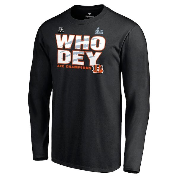 Cincinnati Bengals Fanatics Branded 2021 AFC Champions Hometown Long Sleeve T-Shirt - Black