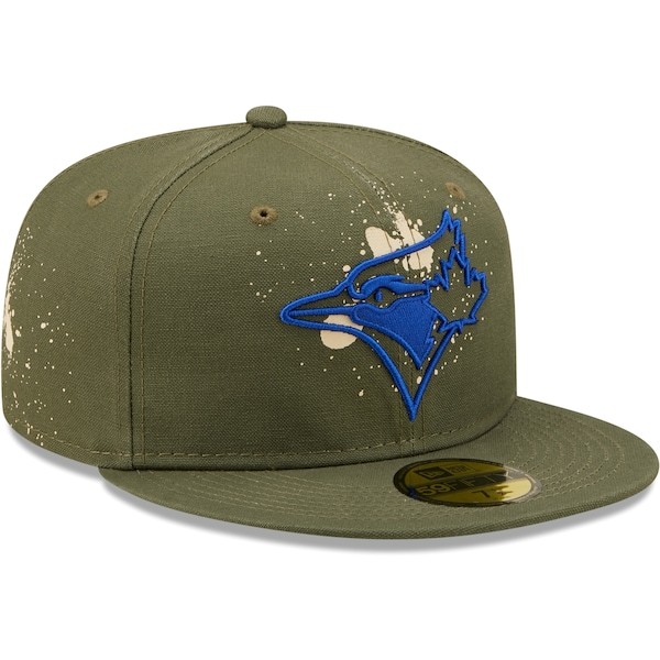 Toronto Blue Jays New Era Splatter 59FIFTY Fitted Hat - Olive