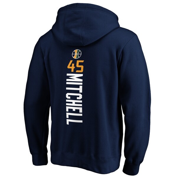 Donovan Mitchell Utah Jazz Fanatics Branded Team Playmaker Name & Number Pullover Hoodie - Navy