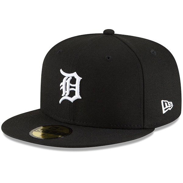 Detroit Tigers New Era Logo 59FIFTY Fitted Hat - Black