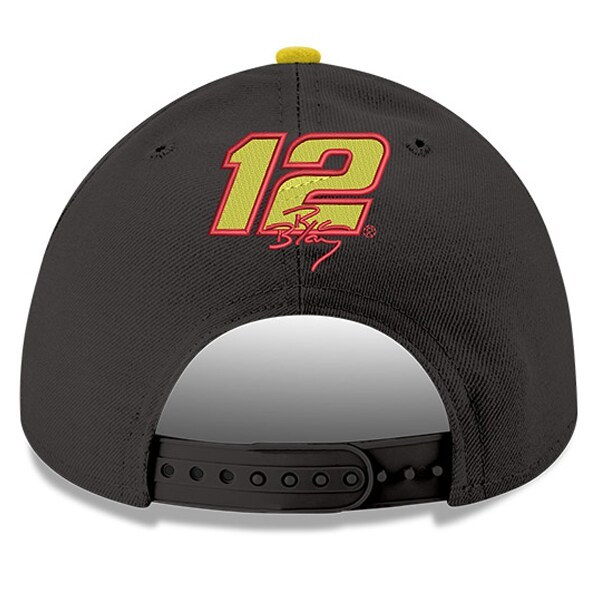 Ryan Blaney New Era 2021 NASCAR Cup Series Playoffs Menards 9FORTY Adjustable Snapback Hat - Black/Yellow
