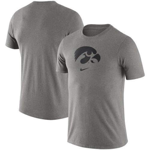 Iowa Hawkeyes Nike Essential Logo T-Shirt - Heathered Gray