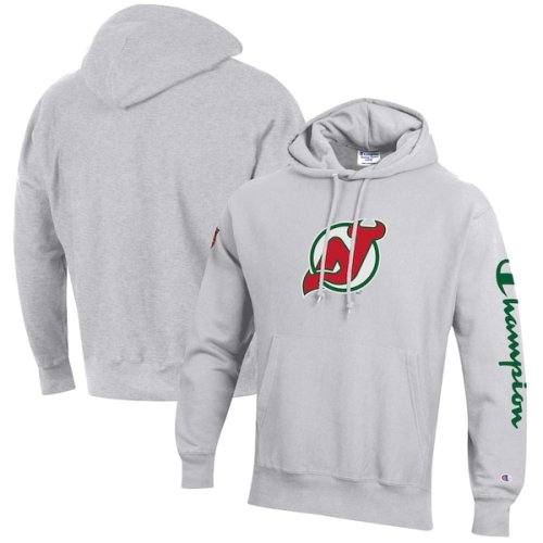 New Jersey Devils Champion Reverse Weave Pullover Hoodie - Heathered Gray