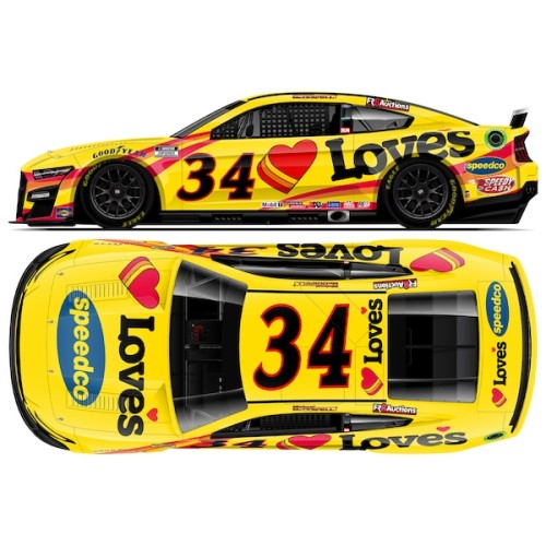 Michael McDowell Action Racing 2022 #34 Love's Travel Stops 1:64 Regular Paint Die-Cast Ford Mustang
