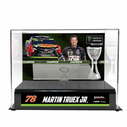 Martin Truex Jr Furniture Row Racing Fanatics Authentic 2017 Monster Energy NASCAR Cup Series Champion 1:24 Die Cast Display Case with Sublimated Plate