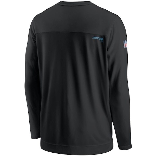Carolina Panthers Nike Sideline Coaches Performance Long Sleeve V-Neck T-Shirt - Black