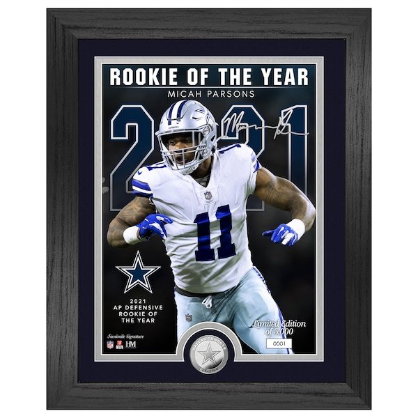 Micah Parsons Dallas Cowboys Highland Mint 2021 NFL Defensive Rookie of the Year 13'' x 16'' Bronze Coin Photo Mint