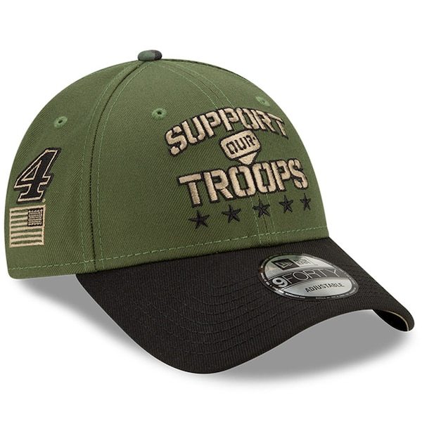 Kevin Harvick New Era 9FORTY Support Our Troops Adjustable Hat - Green/Black