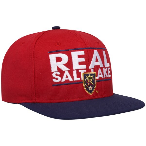 Real Salt Lake adidas Dassler Flat Brim Two-Tone Snapback Adjustable Hat - Red/Navy