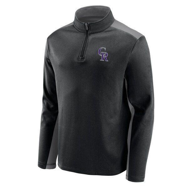 Colorado Rockies Fanatics Branded Team Primary Logo Quarter-Zip Jacket - Black