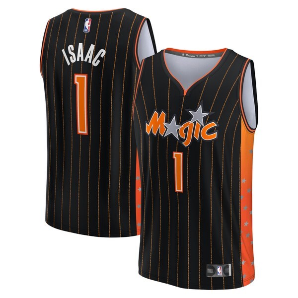 Jonathan Isaac Orlando Magic Fanatics Branded 2021/22 Fast Break Replica Jersey - City Edition - Anthracite