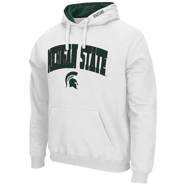 Michigan State Spartans Colosseum Arch & Logo 3.0 Pullover Hoodie - White