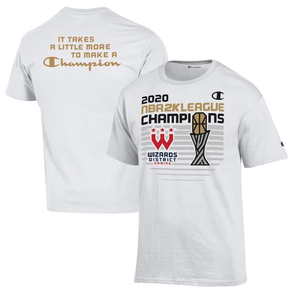 Wizards District Gaming Champion 2020 NBA 2K League Champions Locker Room T-Shirt - White