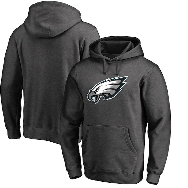 Philadelphia Eagles Fanatics Branded Team Logo Pullover Hoodie - Heathered Charcoal