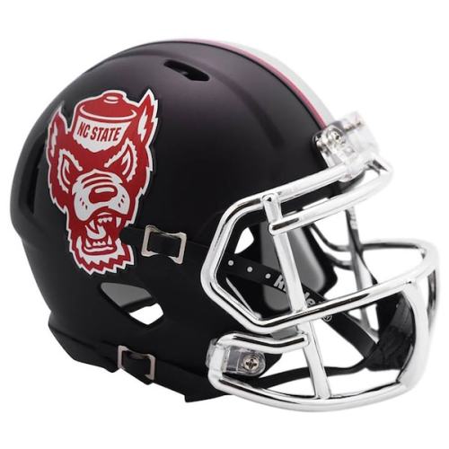 NC State Wolfpack Fanatics Authentic Riddell Black Howl Speed Mini Helmet