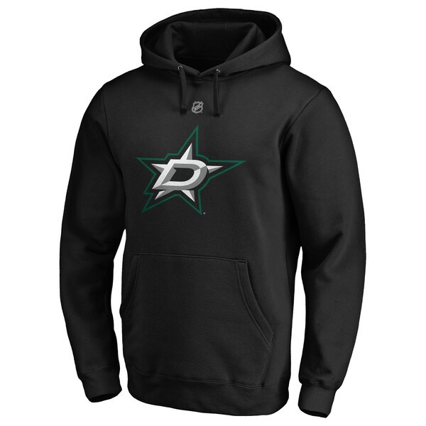 Dallas Stars Fanatics Branded Authentic Personalized Name & Number Pullover Hoodie - Black
