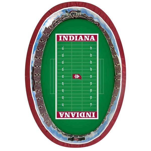 Indiana Hoosiers 7'' x 19'' x 23'' Small Stadium Oval Dog Bed - Crimson