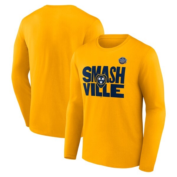 Nashville Predators Fanatics Branded 2022 NHL Stadium Series Primary Logo Long Sleeve T-Shirt - Gold