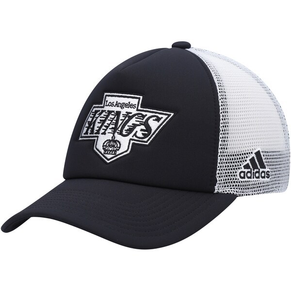 Los Angeles Kings adidas Team Foam Trucker Snapback Hat - Black/White