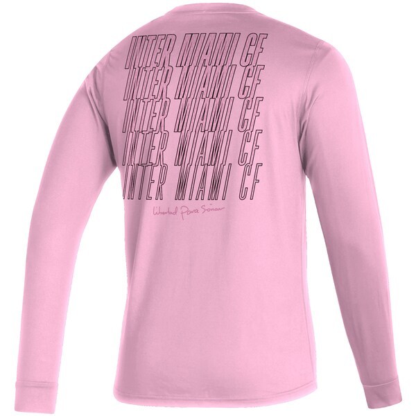 Inter Miami CF adidas Club Long Sleeve T-Shirt- Pink