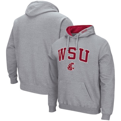 Washington State Cougars Colosseum Arch & Logo 3.0 Pullover Hoodie - Heathered Gray