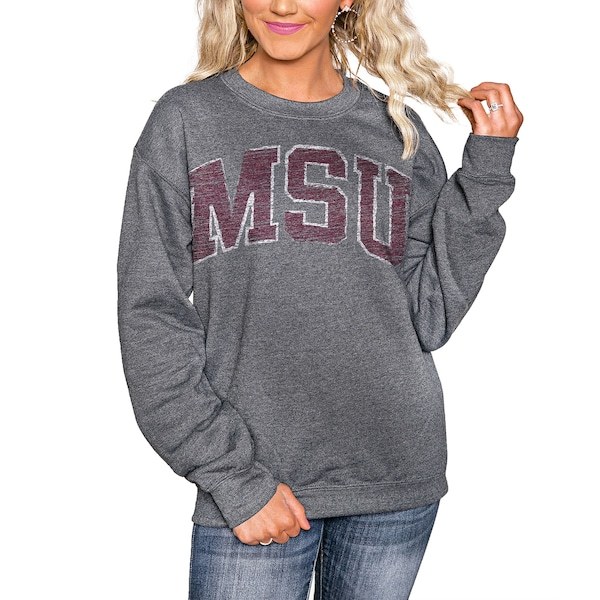 Mississippi State Bulldogs Women's Kickoff Perfect Pullover Sweatshirt - Charcoal