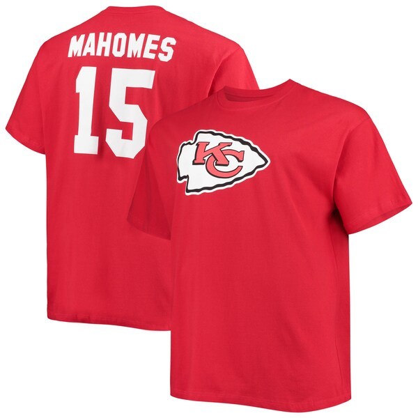 Patrick Mahomes Kansas City Chiefs Fanatics Branded Big & Tall Player Name & Number T-Shirt - Red