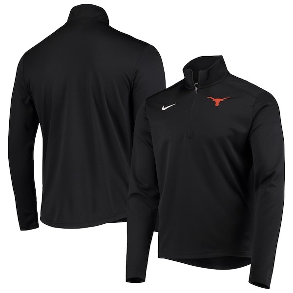 Texas Longhorns Nike Primary Logo Pacer Performance Quarter-Zip Jacket - Black