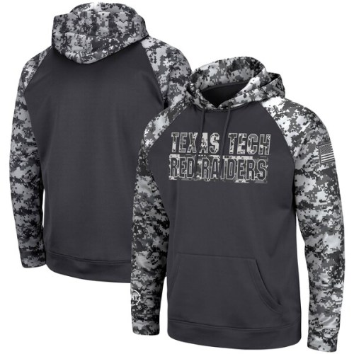 Texas Tech Red Raiders Colosseum OHT Military Appreciation Digital Camo Pullover Hoodie - Charcoal